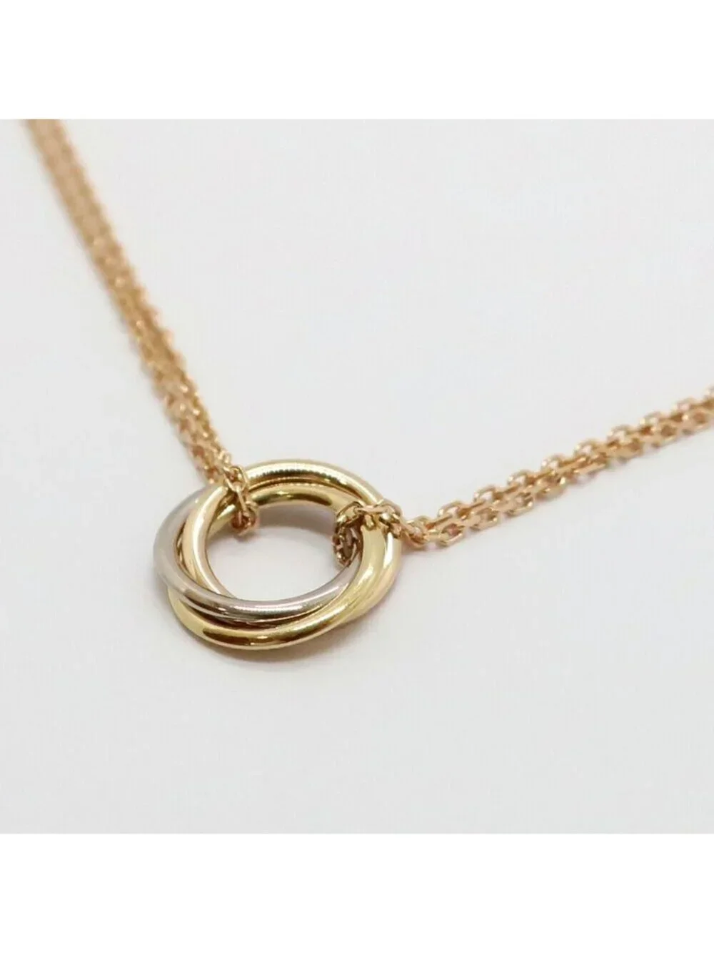 Cartier Ten Trinity Pendant Mini Necklace 40 Gold